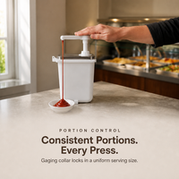 Distributeur de sauce grande capacité, seau à sauce en PP de 3,5 litres avec pompe pour buffet, cafétéria et restauration