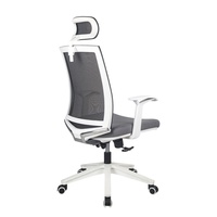 Chaise de bureau pivotante de luxe moderne en maille, base en alliage d'aluminium, maille importée, design ergonomique pour la maison, le bureau et l'usine