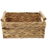 Petits paniers de rangement carrés tissés en fibre de plantes de rotin, écologiques, pliables et flexibles, de haute précision, organisateur de désordre de bureau pour