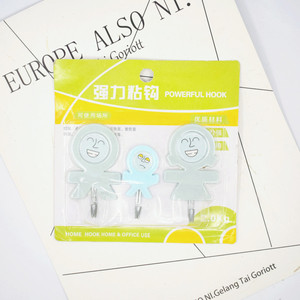 Factory direct sales of traceless <b>hooks</b>, no-drill <b>hooks</b> for a family of three, small <b>hooks</b> for kitchens and bathrooms, sourced - Product Image 2