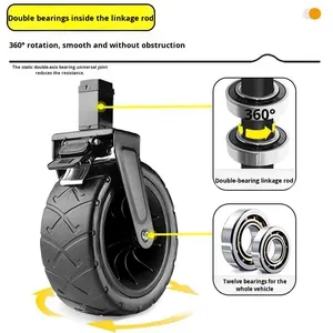 आउटडोर कैंपिंग उपयोगिता वैगन गार्डन बीच खरीदारी भंडारण उपकरण ढहने योग्य ऑफ-रोड 4-व्हील फोल्डेबल ट्रॉली कार्ट 600d - Product Image 4