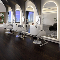 Espejo LED Popular en Internet para Salón de Belleza, Espejo Simple para Peluquería, Espejo de Pared sin Marco para Salón de Peluquería