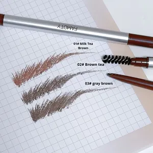 <span class=keywords><strong>Crayon</strong></span> à sourcils noir naturel imperméable à double tête cosmétique de haute qualité <span class=keywords><strong>crayon</strong></span> à sourcils de marque privée de maquillage avec brosse - Product Image 6