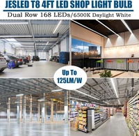 Tube LED T8 en aluminium à haut lumen 12w 18w 24w 36w 40w, 4 pieds, double rangée LED, culot G13, ampoule fluorescente 120cm, AC100 - 277v