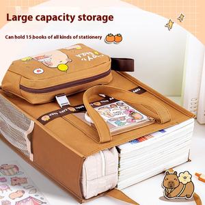 Kapi Bala, bolsa de tutoría de Arte de lona de gran capacidad, bolsa de libros de transporte para estudiantes para Primaria, escuela secundaria para niños y niñas - Product Image 4