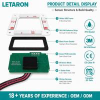Interruptor con Sensor para Espejo LED, Control por Movimiento de Mano IR, DC12/24V, IP44, Atenuación Continua, Función Antivaho, Memoria de Apagado