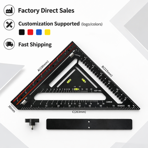 Juego de Reglas Triangulares de ABS de 7 Pulgadas, Personalizables OEM/ODM de <span class=keywords><strong>Sowell</strong></span> Industrial, Color Negro, Garantía de 1 Año - Product Image 1