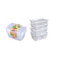 Conteneur alimentaire rectangulaire jetable en plastique en gros / Fabricant de boîtes à lunch transparentes en PP très vendues