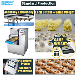 Machine automatique de dépôt de pâte à modeler pour gâteau <span class=keywords><strong>mousse</strong></span> Eclair Pâtisserie Nouvel état pour la ligne de production de boulangerie Utilise de la farine de lait et d'eau - Product Image 4