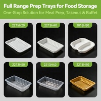 Barquette bento en plastique à 3 compartiments thermoscellable, noire, pour micro-ondes, contenant alimentaire pour repas prêts à consommer, pour emballage de plats à emporter de cuisine centralisée