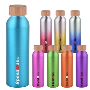 Venta caliente BPA libre con la naturaleza de la tapa de bambú de bebida de aluminio de botella de agua de deporte - Product Image 2