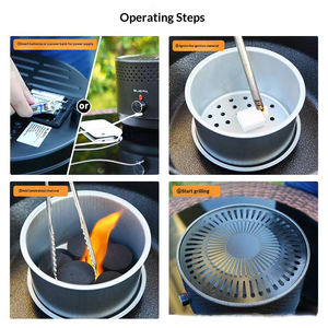 Réchaud à charbon de bois, Barbecue, Chauffage au charbon, Réchaud extérieur, Réchaud à bassin, Pour la préparation du thé, Utilisation domestique intérieure et extérieure - Product Image 2