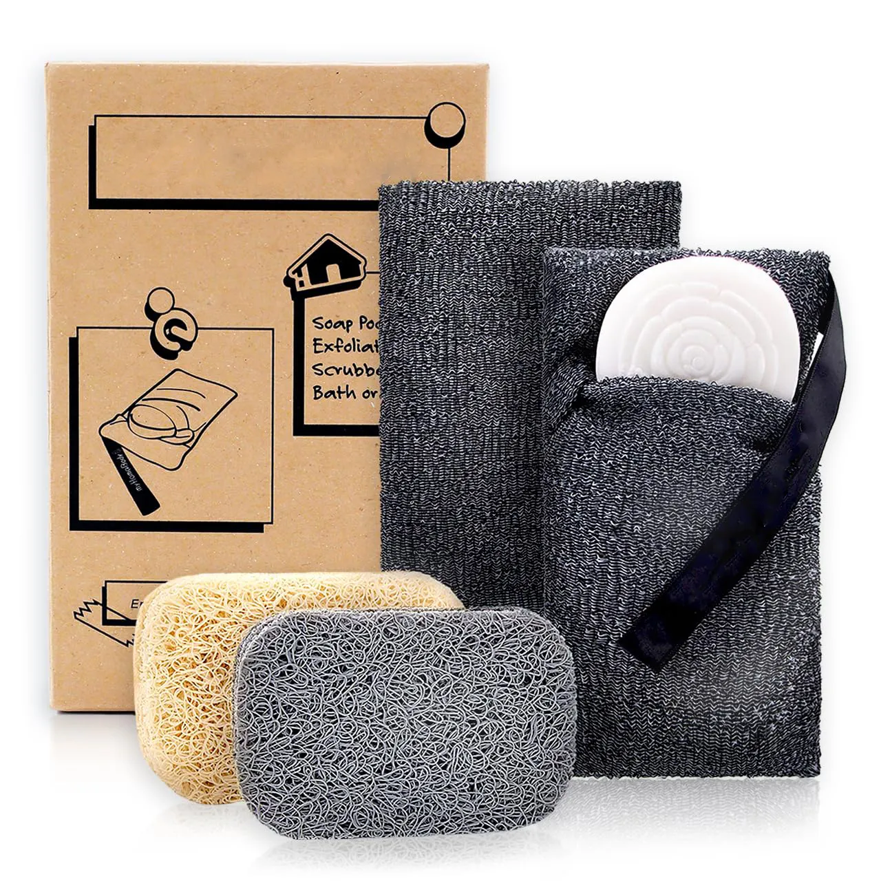 New Hot Sale Wieder verwendbare natürliche Nylon-Bades eife Magic Shower Towel Soap Saver Bag Peeling Nylon-Reinigungs tuch Seifen tasche