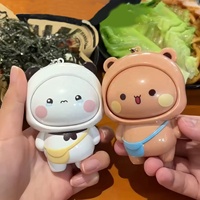 Porte-clés Ours Mignon Dessin Animé Bubu Dudu, Breloque de Sac Kawaii, Mini Porte-clés pour Sac à Dos, Porte-clés Bubu Y Dudu à Visages Interchangeables, Vente en Gros