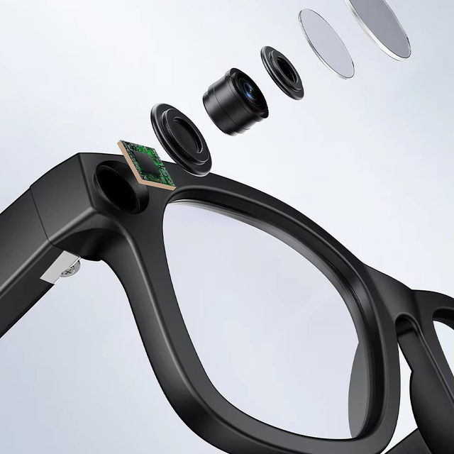 Smart AI Glasses E03 800W Camera 1080P Video Smart Glasses AI with ChatGPT Voice Control Touch Control Recording