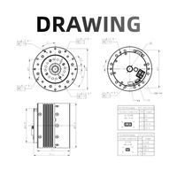 Module d'actionneur rotatif ZBDynamiX 85 mm avec réducteur de boîte de vitesses, 50 tr/min, avec moteur BLDC 48 V pour robot IA ou bras de robots collaboratifs