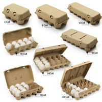 Emballage de cartons à œufs imperméables en matériaux recyclés biodégradables, cartons à œufs 12 alvéoles avec doublure en éponge, fermeture magnétique, poignée