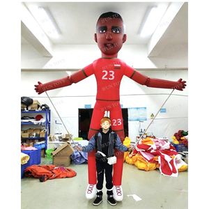 Mascotte <span class=keywords><strong>gonflable</strong></span> de football de qualité professionnelle avec tiges de contrôle pour défilés promotionnels, joueur de football <span class=keywords><strong>gonflable</strong></span> - Product Image 5