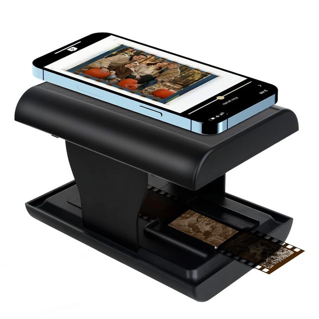 35mm Foldable Mobile Film Scanner Slide and Negative Scanner Built in LED Backlight, Support App Editing and Sharing