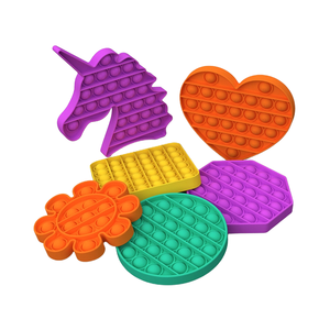 Jouets anti-stress amusants en silicone personnalisés de haute qualité, avec bulles à presser, pour l'éducation et le divertissement, ensemble complet - Product Image 3