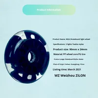 Roues lumineuses pour trottinettes, patins à roulettes, roues de rollerblade, patins à glace, accessoires de patins en ligne 90 mm, imperméables et durables pour l'extérieur