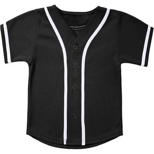 Babyhealthy - Camiseta de béisbol para niños, con botones, que absorbe la humedad, para niños y niñas, unisex - Product Image 1