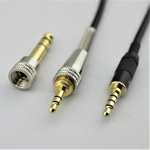 Personalizado de gama alta 1m/1,5 m/1,8 m estéreo TRS 3,5mm enchufe de 4 polos macho Cable auxiliar 6,35 <span class=keywords><strong>adaptador</strong></span> DC <span class=keywords><strong>Audio</strong></span> AV Cable altavoces micrófonos - Product Image 2