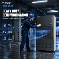 Ansmen 600L/D Dehumidifier Industri Listrik Kapasitas Tinggi dengan Layar Digital dan Konstruksi Logam untuk Pabrik, Ruang Bawah Tanah, dan Bengkel