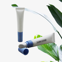 TUBE-005 Vente chaude Tube cosmétique en plastique souple avec applicateur en céramique de 15-20 ml pour crème pour les yeux, tube de massage