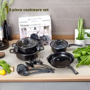 Nhà Máy Cookware sets 13 cái không dính Cookware <span class=keywords><strong>Set</strong></span> Chất lượng cao nhà bếp Cookware sets Đối với trang chủ nấu ăn - Product Image 6