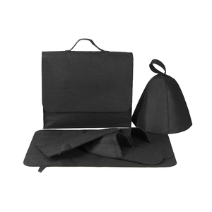 Ensemble <span class=keywords><strong>de</strong></span> sauna unisexe personnalisé avec logo et couleur, comprenant des gants en feutre, des chaussons et un bonnet - Pour le <span class=keywords><strong>ski</strong></span> et l'usage quotidien - Product Image 1