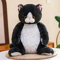Peluche personnalisée super douce en forme de chat - Remplissage en coton PP - Doudou pour enfants