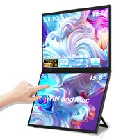 Monitor Portátil Plegable Táctil Eimio de 15.6 Pulgadas, 1080P IPS, Pantalla Ancha, Tipo C, Plug & Play, Serie Empresarial, Extensor de Pantalla para Portátil OEM