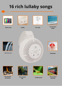 Veilleuse portable chauffante, aide au sommeil, appareil apaisant pour bébé, 16 chansons de la nature, haut-parleur de bruit blanc - Product Image 4