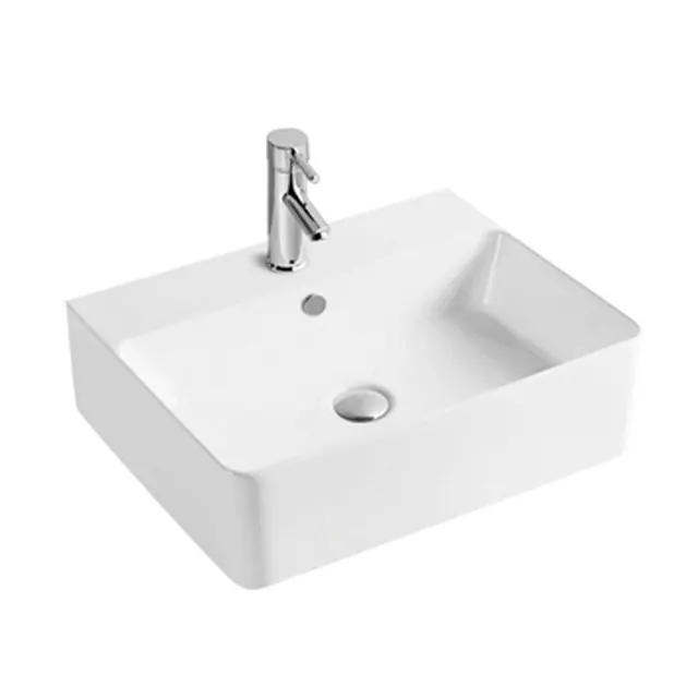 8230 Luxus moderne quadratische Lavabo Kunst becken Keramik Waschbecken Theke Waschbecken