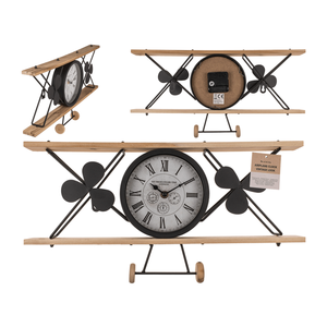 Reloj de avión, aspecto vintage, negro - Product Image 1