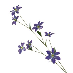 Bouquet de fleurs artificielles en soie Huashengkai, clematis, haute simulation, décoration pour mariage et maison - Product Image 5