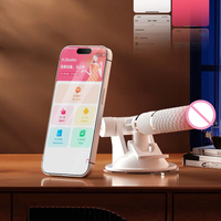 APP-gesteuerter Heiz- und Teleskop-Stoßdildo-Vibrator mit starkem Saugnapf und realistischer Textur – Erwachsenen-Sexspielzeug für Frauen