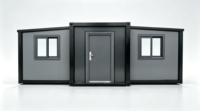 Maison préfabriquée de luxe extensible 20ft 40ft, conteneur pliable portable, cabine modulaire moderne avec chambre pour bureau, magasin, salle à manger