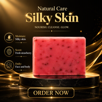 Savon hydratant à la fraise, savon solide fait main, savon de toilette rose, parfum frais, OEM ODM, étiquette privée pour usage quotidien