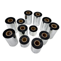 Pita Resin Berkualitas Tinggi Pabrik 110*450 m Pita Transfer Termal Zebra Resin Pita Standar untuk Printer Termal