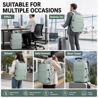 Sac à dos d'affaires grande capacité avec logo personnalisé pour hommes, sac pour ordinateur portable 15,6 pouces, sac à dos de voyage imperméable avec port de charge USB