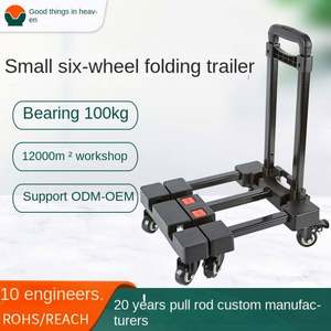 Carrito de Equipaje Plegable Telescópico de Cuatro Ruedas Good Things in Heaven, Carrito de Mano para Uso Doméstico - Product Image 2