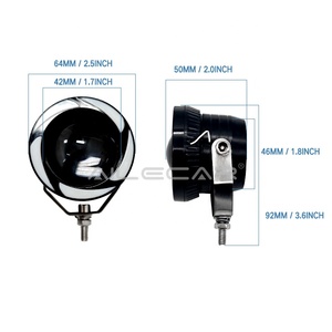 Faro LED da 2,5 Pollici con Occhi Demoniaci per Moto, 10 Modalità di Colore, Controllo WiFi, 5V 12V, Occhi a Turbina, Angel Devil Live per Veicoli 5V 12V - Product Image 2