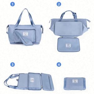 Bolsa de Viaje Plegable 2024 de Gran Capacidad, Resistente al Agua, con Marco Interno de Lona, Separación en Seco y Húmedo, Poliéster Ecológico - Product Image 5