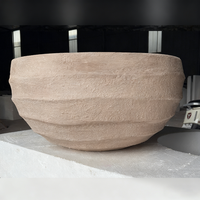 Pot de fleurs de jardin en GRC (ciment renforcé de fibres) circulaire surdimensionné, élégant et personnalisable en gros