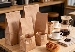 XINYUAN Eco-Friendly Recyclable Multi-Size Thick Paperboard Food Bags Folded Bottom Design Magnetic Closure Four-Color Printing - Product Image 4