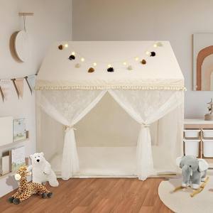 Tente de jeu pour enfants style arabe, château de princesse avec rideau en maille, en coton et polyester, pour intérieur – Offre spéciale - Product Image 6