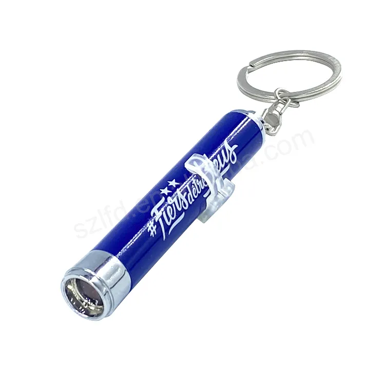 led metal projector torch key chain light for promotion gifts , led logo projection key chain