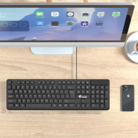 Fourniture directe d'usine KB08 clavier de mise en page arabe filaire clavier de bureau PC de base de haute qualité nouvelle Interface USB en plastique pas cher